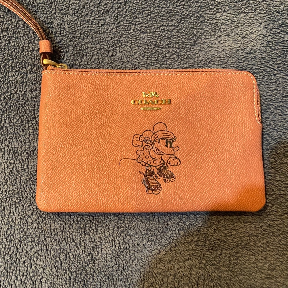 Coach Mickey Mouse wristlet